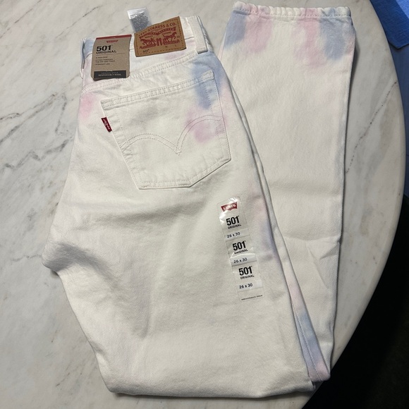 Levi's Denim - NWT Levi's 501 White Jeans Button Fly High Rise